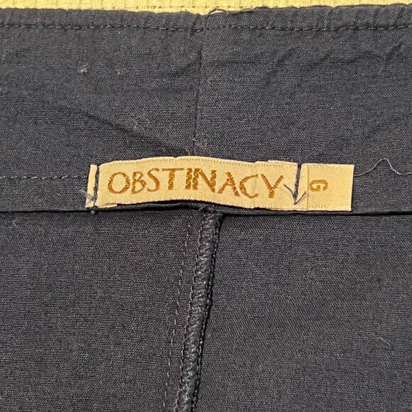 OBSTINACY Brazil Navy Blue Strapless Floral Embroidered Dress Size Large - Picture 9 of 13